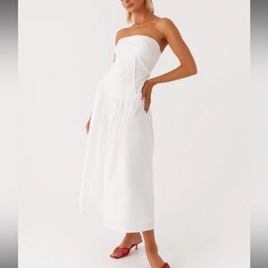 Peppermayo White Midi Dress